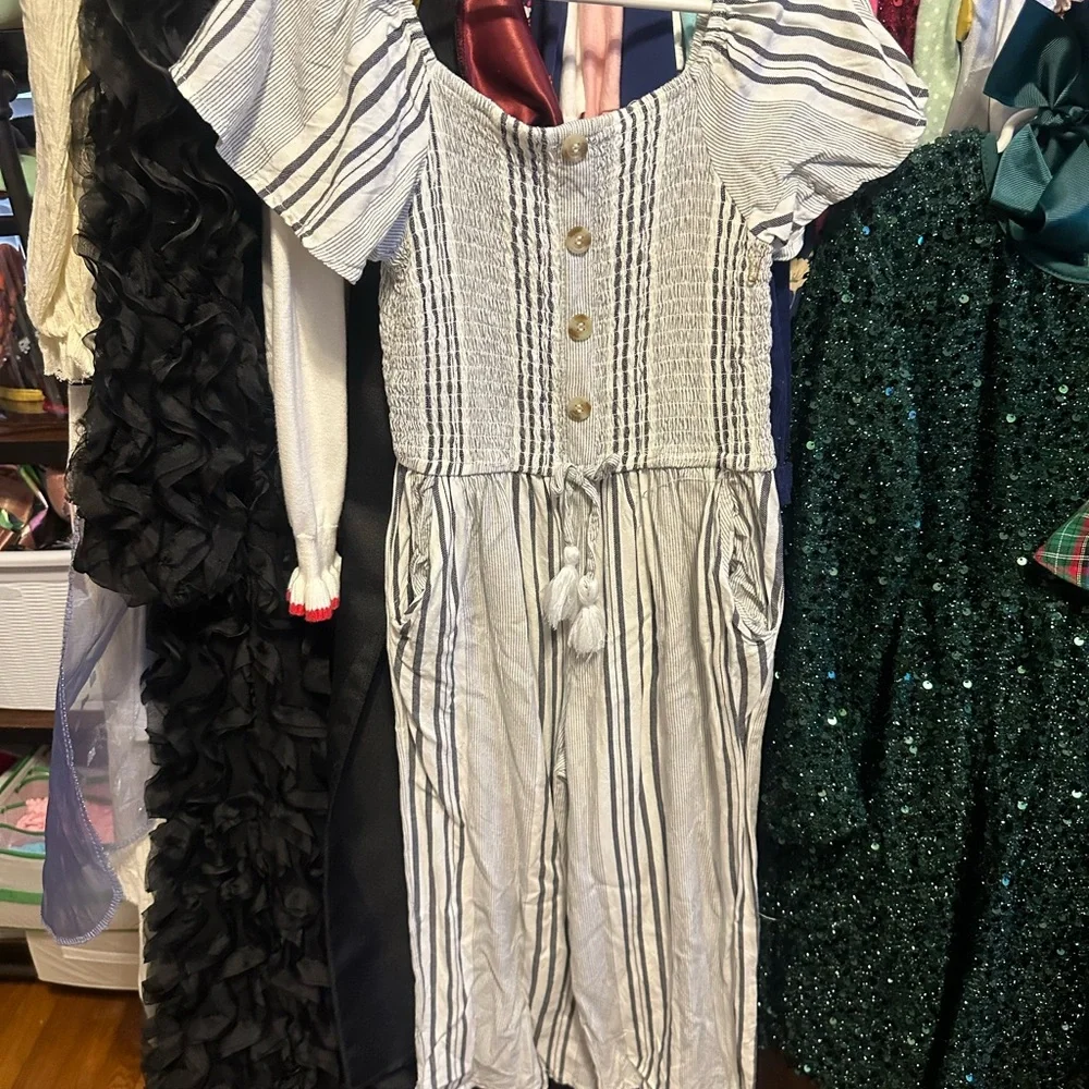 Japna Kids White and Blue Striped Top